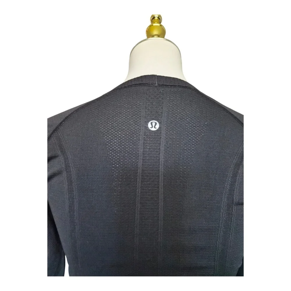 Lululemon Swiftly Tech Long Sleeve Shirt Two Tone Black/Grey Size 4‎ Athleisure
